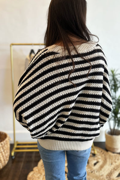 Knit Black Stripe Sweater