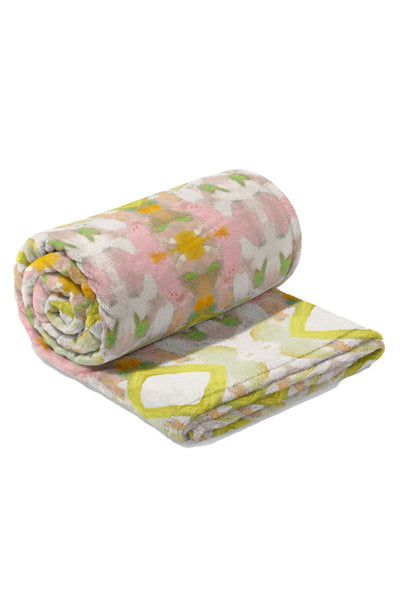 Laura Park Fleece Blanket White Lotus