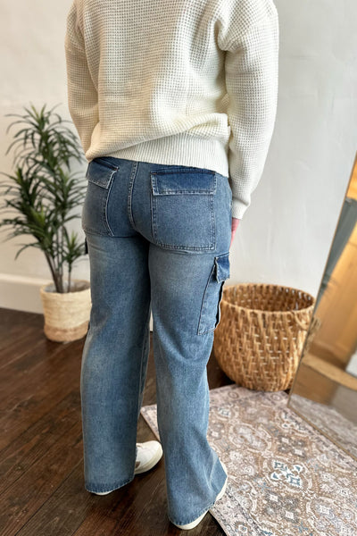 Drawstring Cargo Jeans