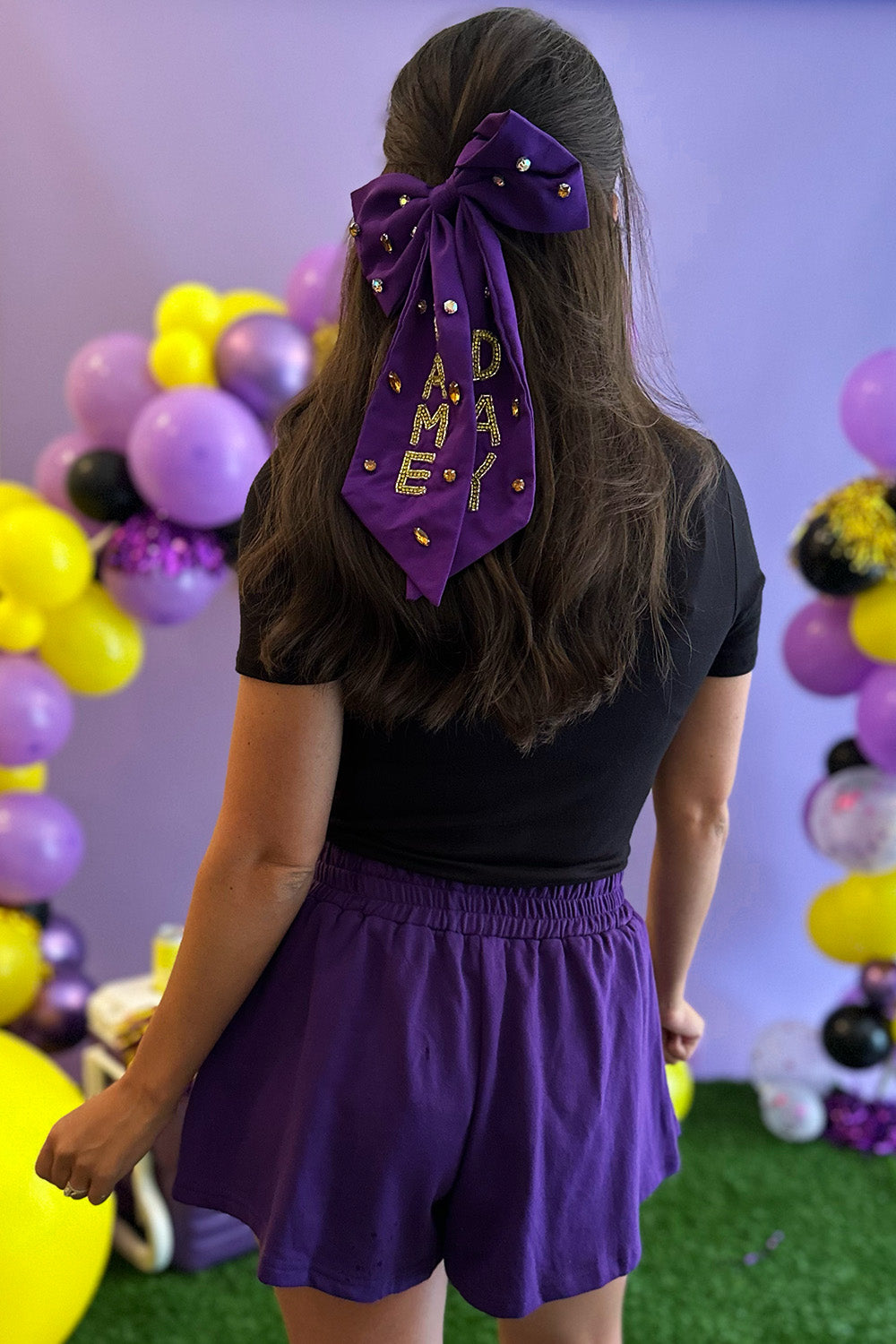 Purple Yellow Studded Skort