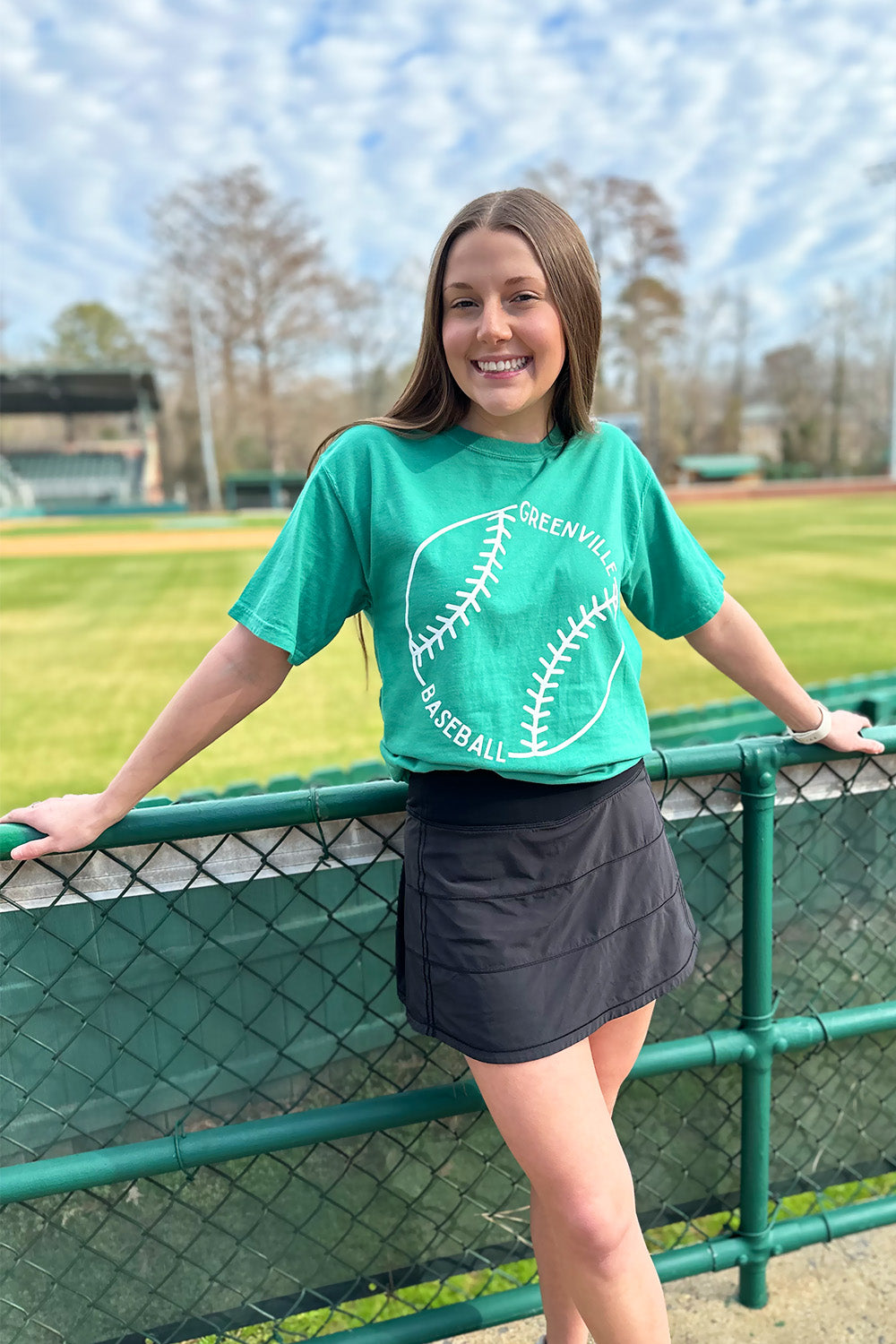 Greenville Baseball Tee in Green