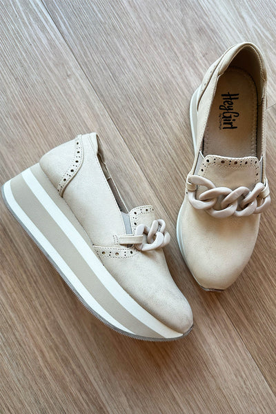 Gold Platform Loafer