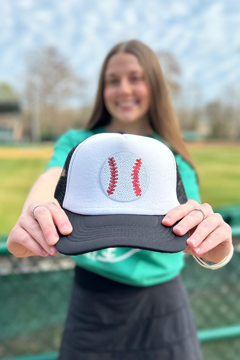 Sequin Baseball Trucker Hat