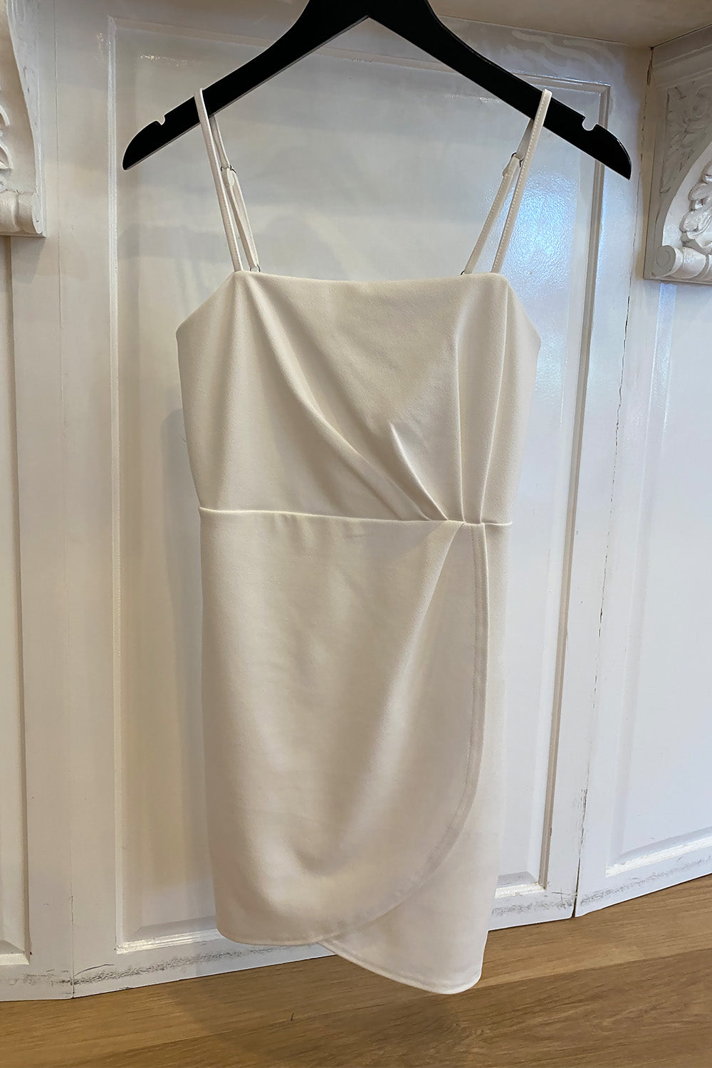 White Wrap Bottom Dress